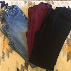 Children’s place boys size 12 jeans and chinos.